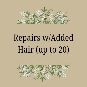 Repairs w/ added hair (up to 20)